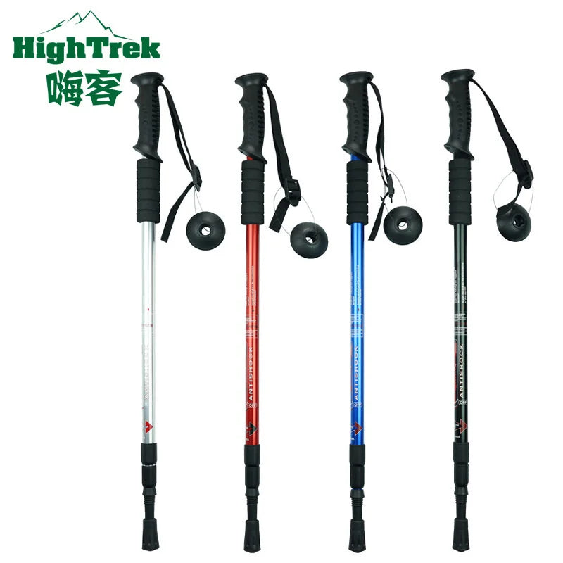 Climbing Ultra-light Adjustable Cane Trekking Pole Camping Hiking 3-Section Directly Handle Walk Mountaineering Walking Stick