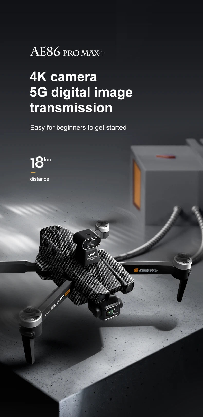 High end AE86drone with camera 8K dual camera professional brushless GPS 5G transmission 360 ° obstacle avoidance quadcopter 8KM