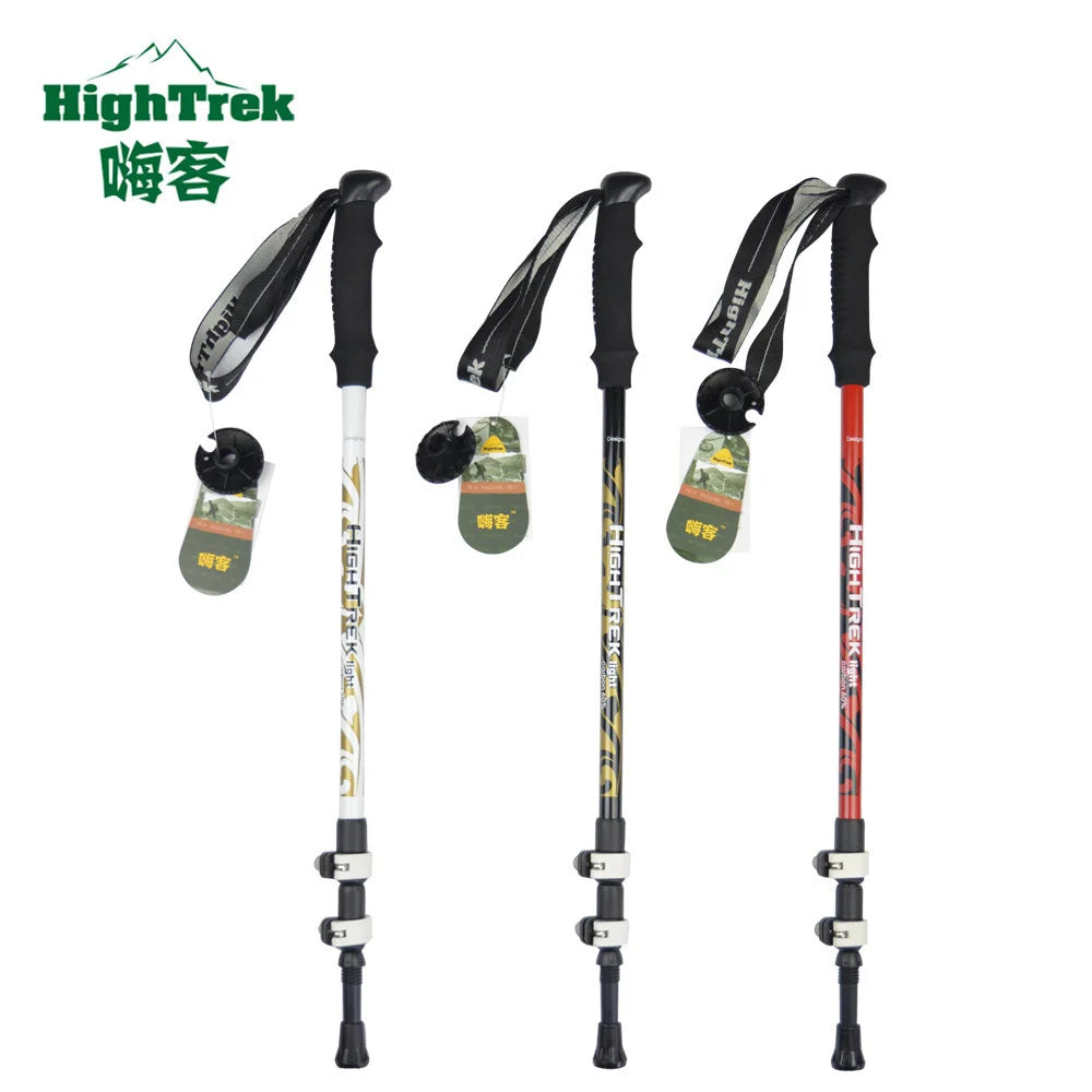 Outdoor Climbing Carbon Fiber Mountaineering Adjustable Lever Lock Lightweight Trekking Hiking Pole Walking Senderismo Stick