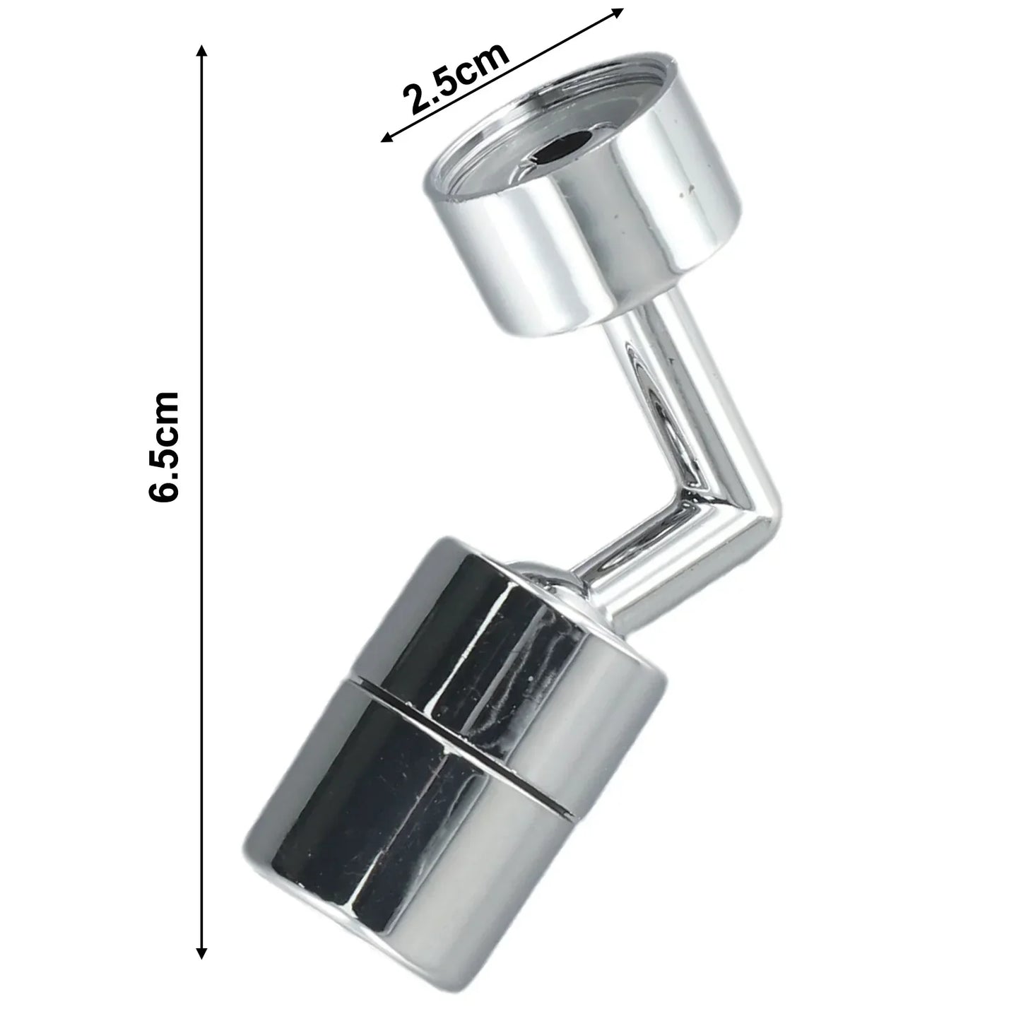 Universal 720° Rotatable Water Bubbler Faucet Aerator Bubbler Kitchen Splash-Proof Rocker Arm Extended Bubbler 6.5cmx2.5cm