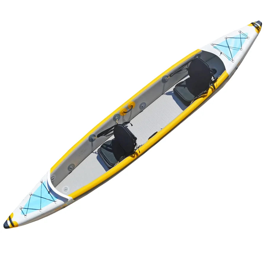 FOR 2 Person Drop Stitch Fishing Board Sup Canoe Rowing Boat Inflatable Kayak With Accessories