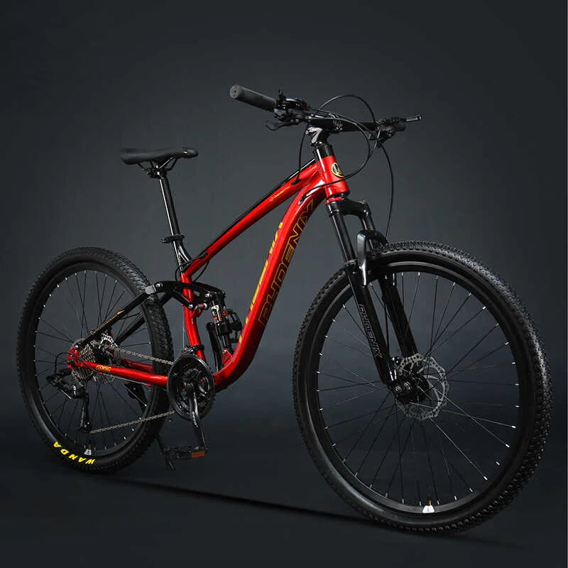 High Carbon Steel 27.5-Inch Mountain Bike Variable Speed Soft Tail Shock Absorber Speed Drop Off-road Road Bike Card Mechanical