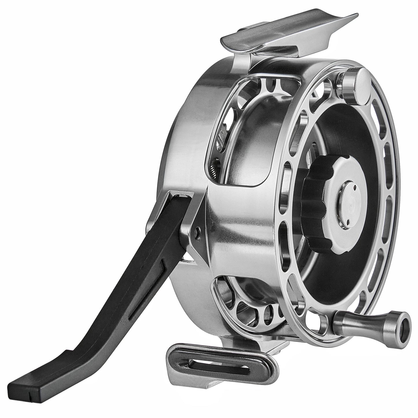 Automatic Fly Fishing Reel Made of CNC Machined Aluminum 75mm Out Diameter Large-Arbour for Nymph Fishing Freshwater