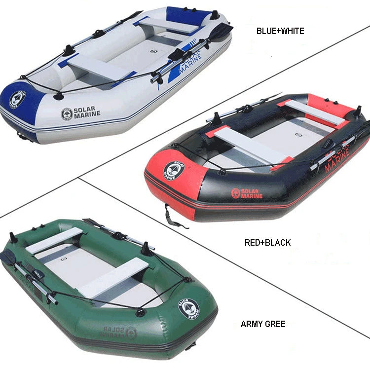 Wholesale PVC clip-net thickened rubber inflatable boat wear-resistant folding kayak 1-5person air fishing boat