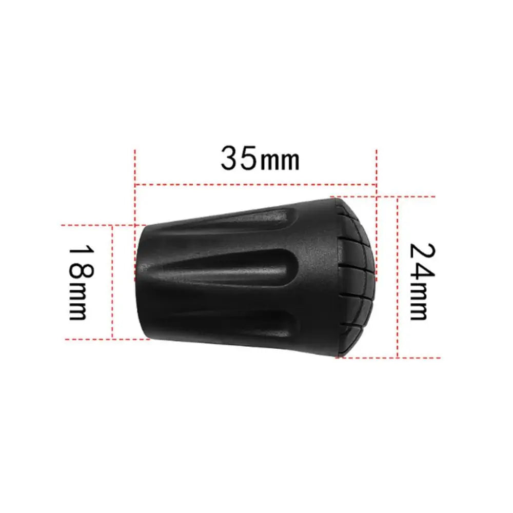 Rubber Walking Stick Tip Protector 11mm Non-slip Trekking Pole Bottom Cover Black Wear -resistant Trekking Pole Tip Protectors