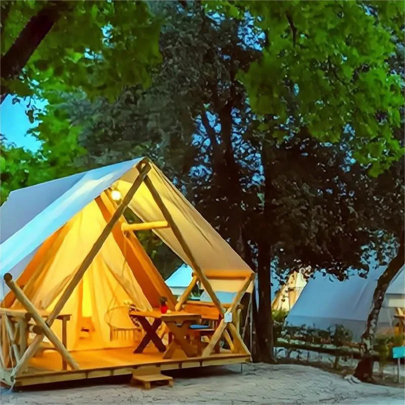 B & B hotel tents, outdoor luxury wooden wild luxury camp tents, resort high-end scenic camping tents