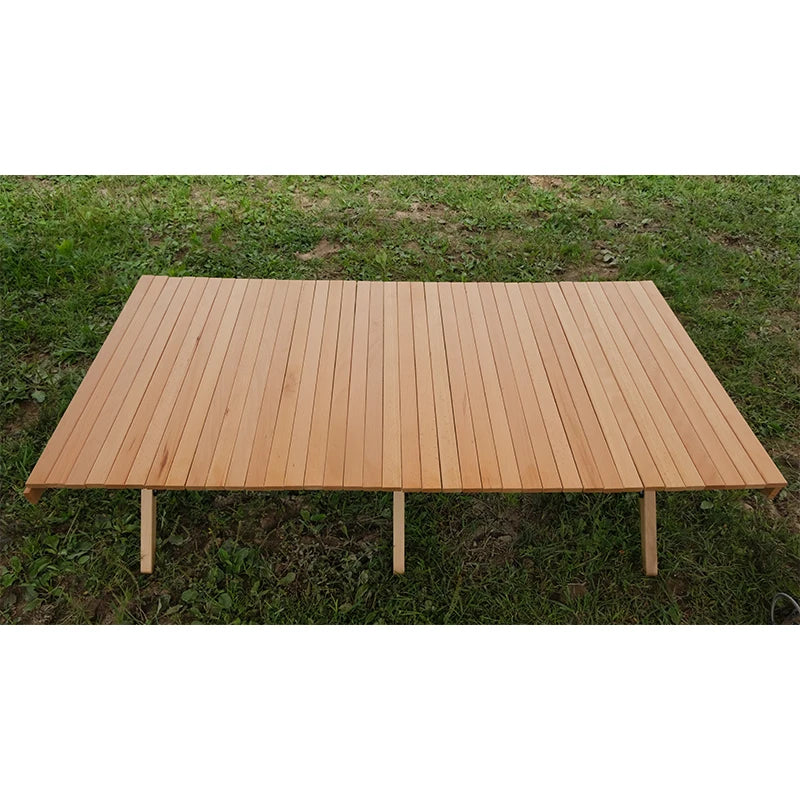 Foldable Portable Beach Garden Multi-use Roll Up Wooden Walnut Camping Outdoor Picnic Table