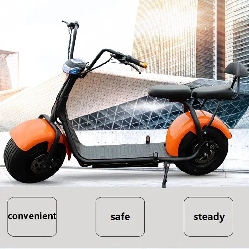 2000w Electric Scoote 80km Range  2 Big Wheel Electric Motorcycles E Scooter