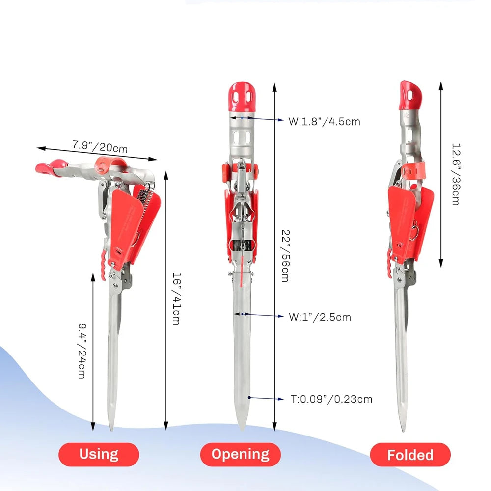 Automatic Full Stainless Steel Fishing Rod Holder Adjustable Sensitivity Folding Fishing Accessories Bracket Spring Fishing Tool