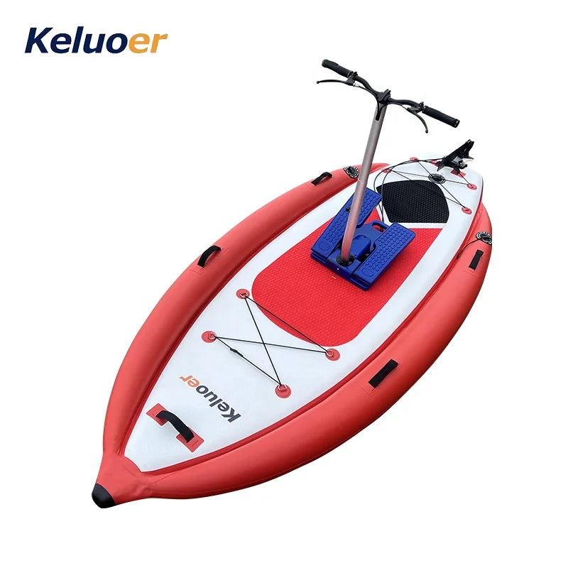 Lightweight Inflatable Fishing Pedal Kayak 12 FT Single Person Standing On Top Ocean Kayak PVC Material