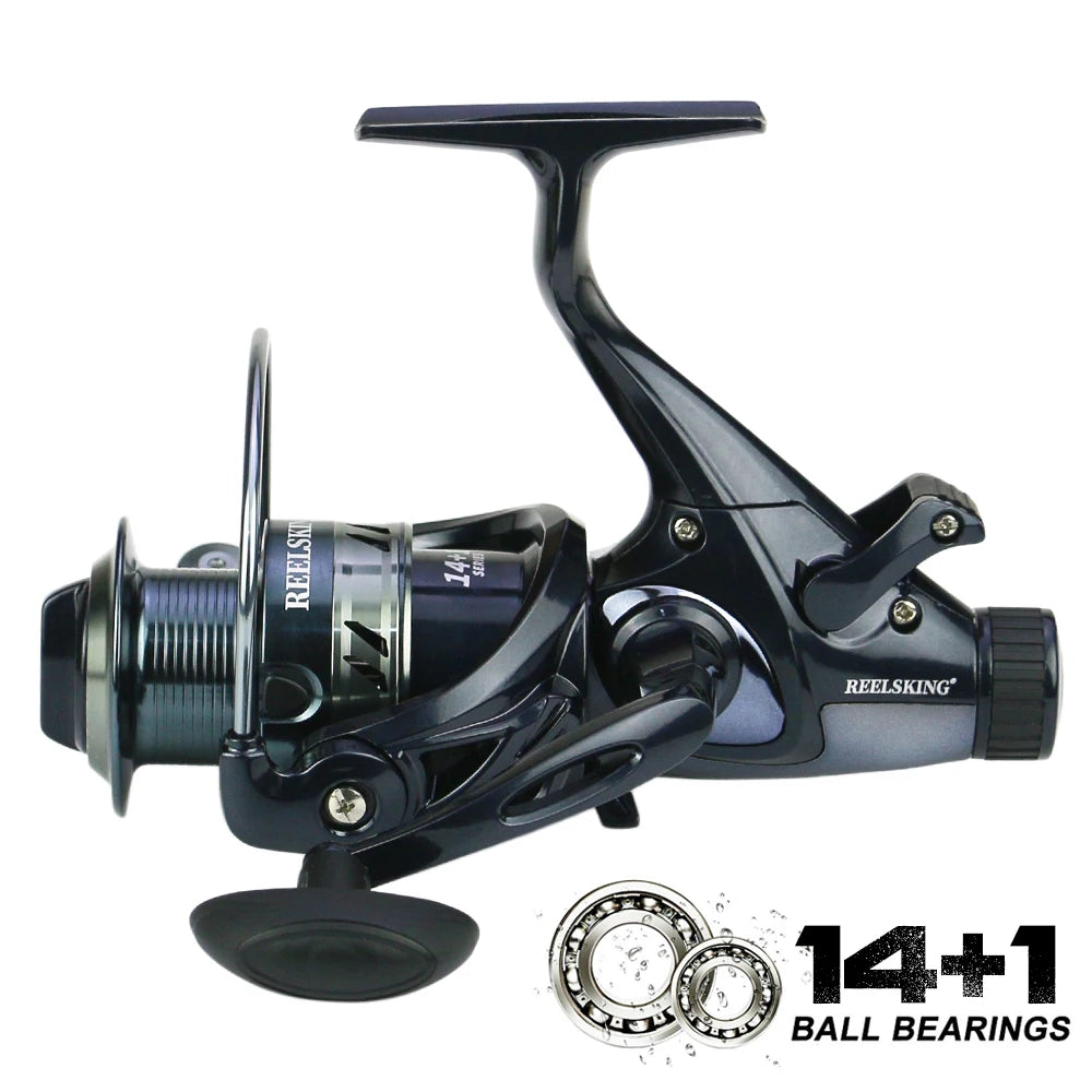 14+1BB Spinning Reel 5.2:1/4.9:1 Gear Ratio Max Drag 20Kg Carp Fishing Reel with Left Right Hand Interchangeable for Bass Pesca