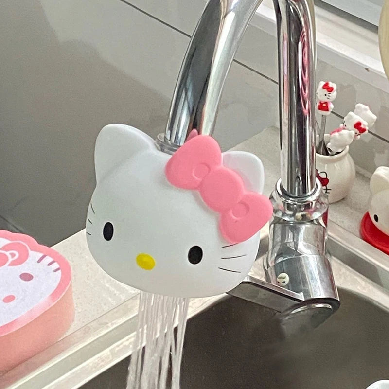 Creative Hello Kitty Kitchen Shower Faucet Kawaii Splash-proof Faucet Filter Household Rotatable Faucet Filter Home Goods Gift