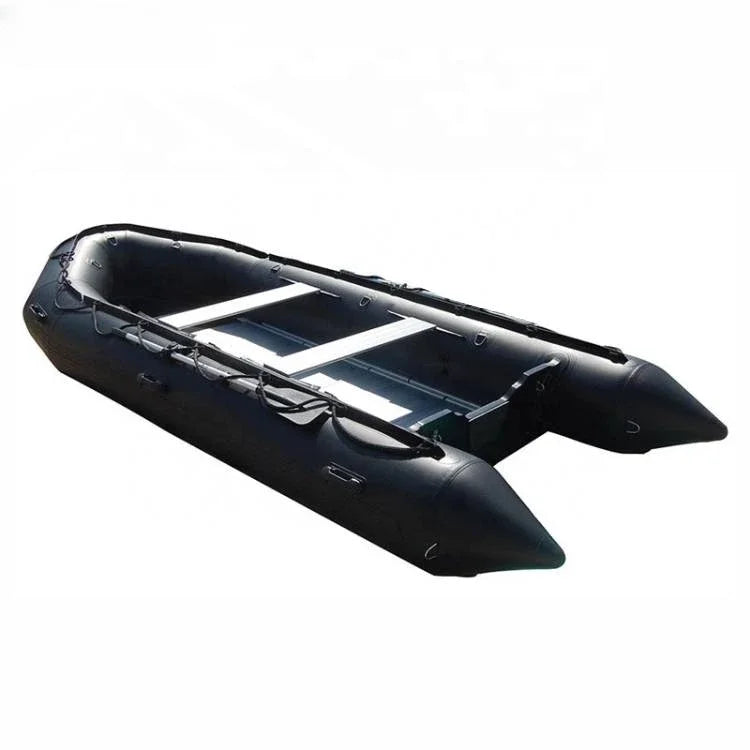 Cheap Light Weight 4-8 People Inflatable Rubber Fishing Boat Black Big Size Customized 4.2m Boat PVC Hypalon