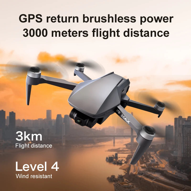 New i9 MAX 240g GPS Drone 4K Professional Dual HD Camera 3-Axis Gimbal Optical Flow RC Quadcopter 26min Flight 3KM VS Faith MINI