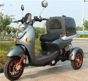 Three Wheel Pizza Food Cargo Transport Moped Electric Scooter Motorcycle With Box For Delivery