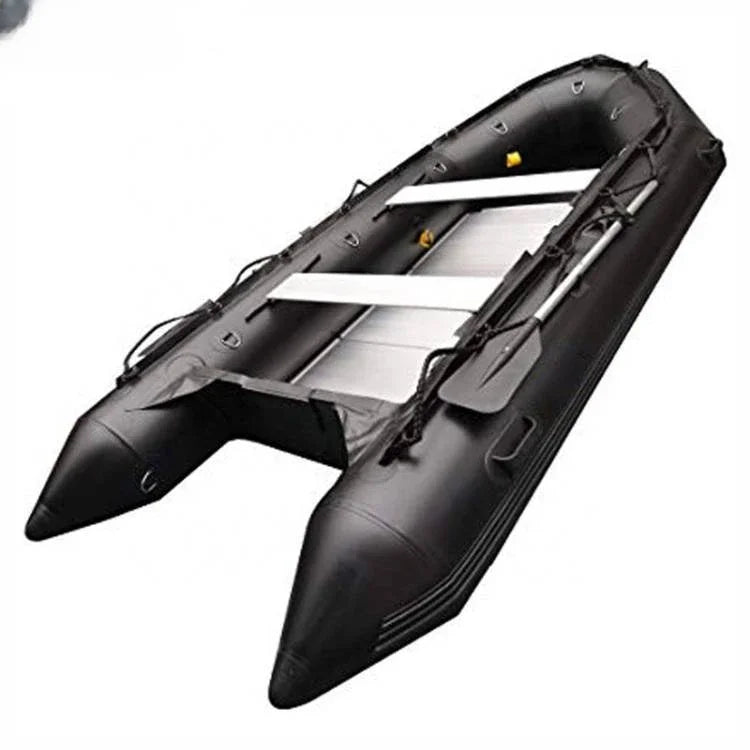 Cheap Light Weight 4-8 People Inflatable Rubber Fishing Boat Black Big Size Customized 4.2m Boat PVC Hypalon