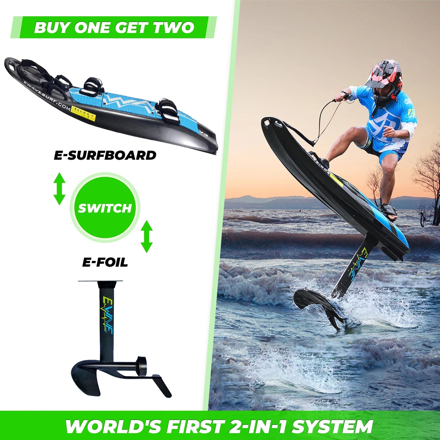 Hydrofoil Surfboard New Arrivaed EWAVE China Wind EL Kitesurfing Paddle Board Efoil Electric E Foil Surf Surfing Kite Boarding