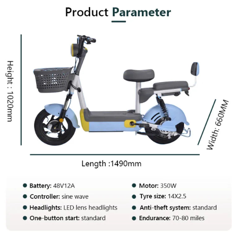 China Factory Good Quality Motorcycle Scooter Electric High Power  Two Wheel