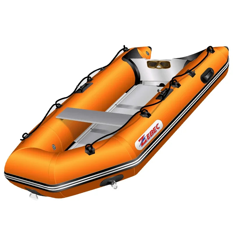 Zebec Kxone Wholesale Inflatable folding Fishing Boat Rowing Kayak Transom Boats for sale