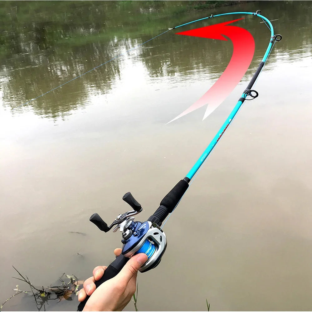 GHOTDA Spinning/Casting Fishing Pole 1.8M 1.5M Lure Fishing Rod Ultralight 2 Sections