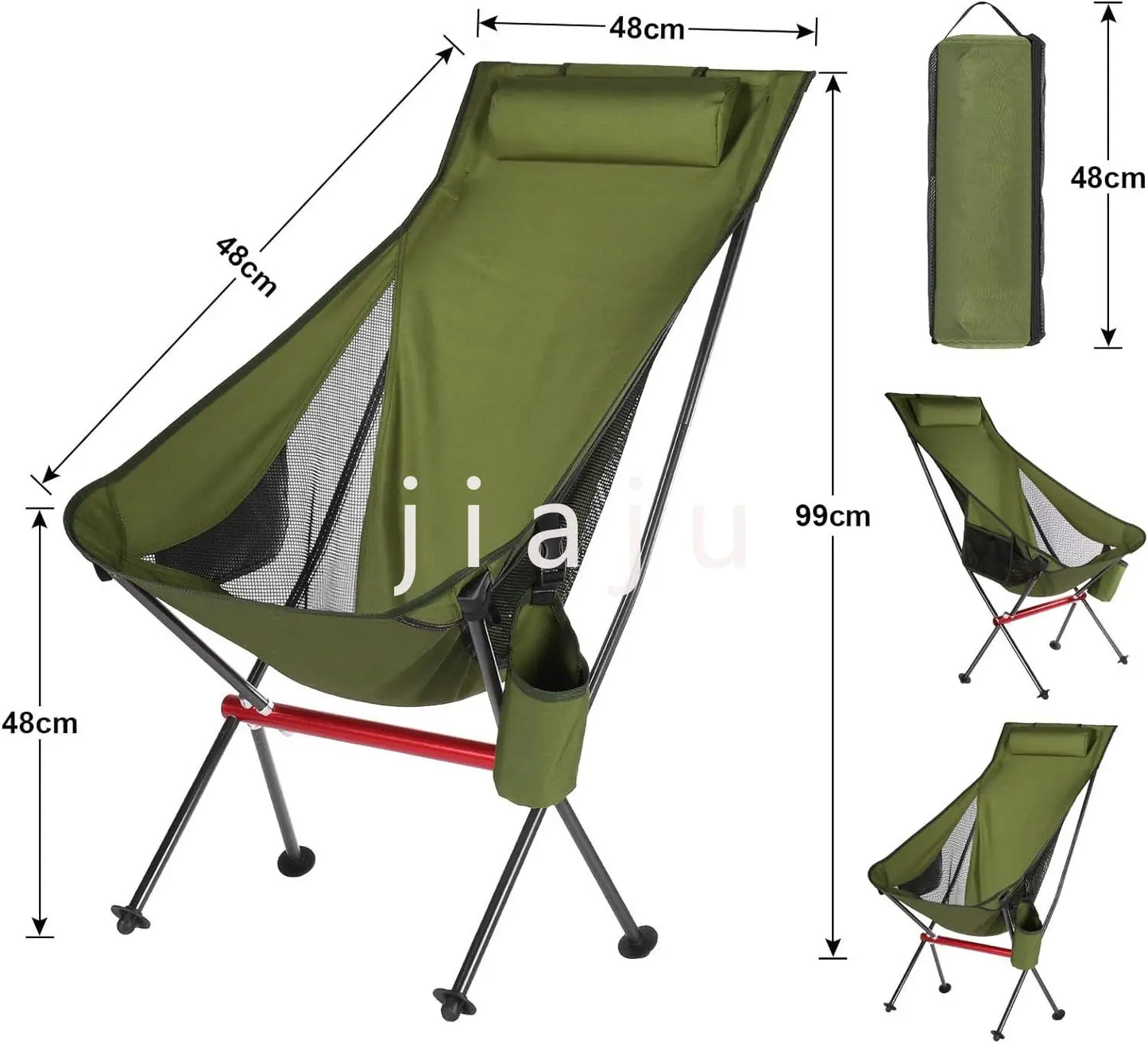 Outdoor Camping Ultralight Folding Chair Travel Chair Fishing BBQ Hiking Strong High Load 150kg Beach Oxford Cloth Fishing Chair