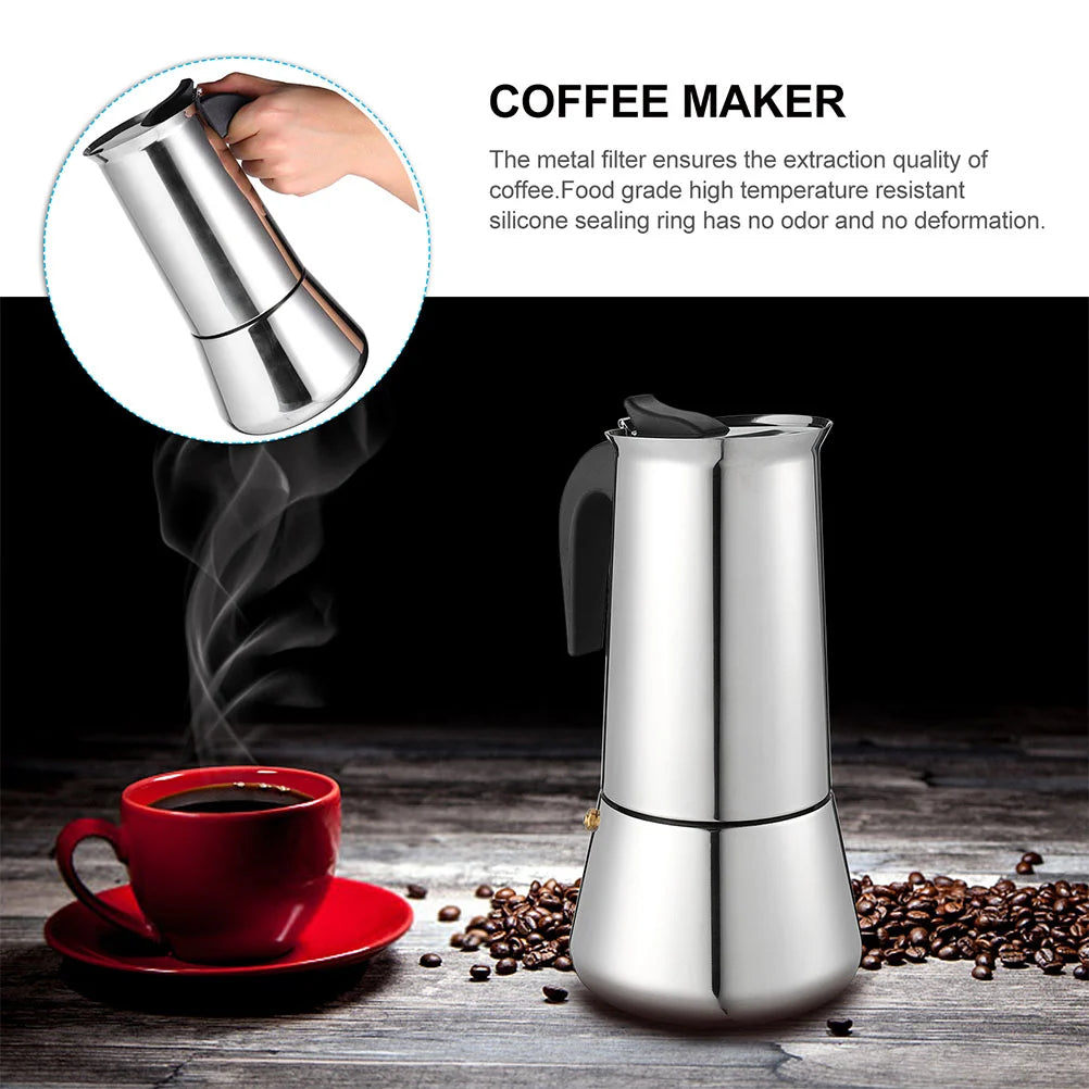 Coffee Pot Machines Various Stainless Steel Kitchen Supply Container Espresso Office Maker Holder 300ML