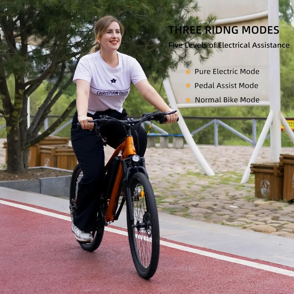 Electric Bike for Adults, 26" Tire Electric Mountain Ebike, 7-Speed Fast Electric Bicycle, 48V Removable Battery E-Bike