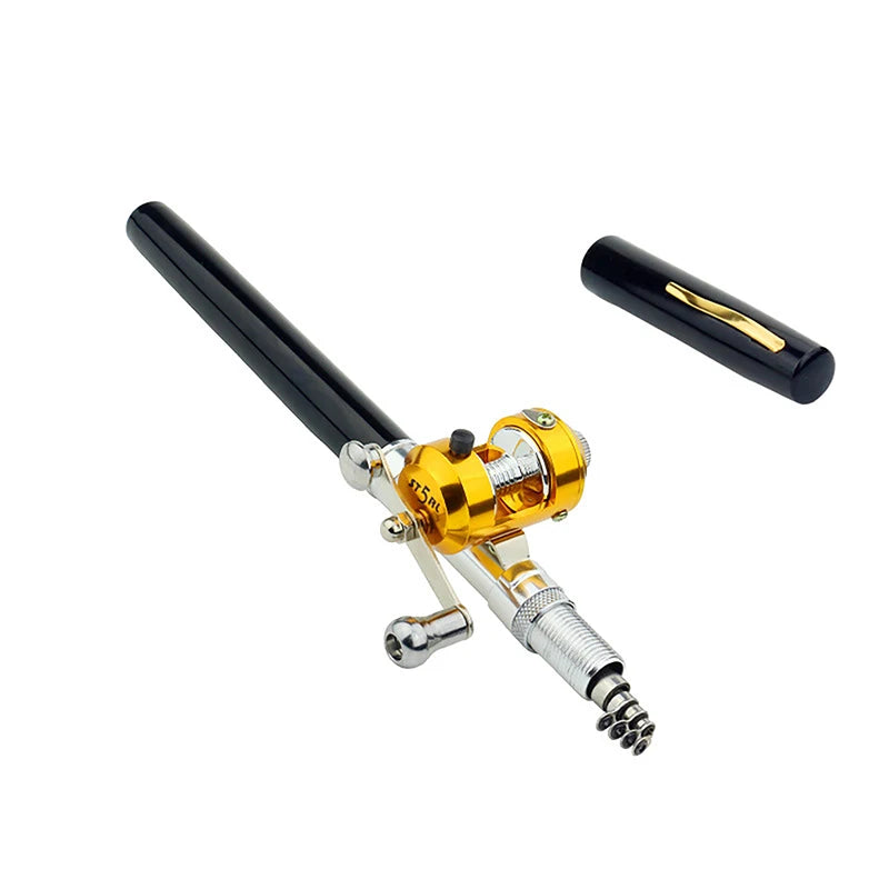 Portable Pen Fishing Rod With Reel Wheel Ultralight Telescopic Fishing Pole Mini Travel Pocket Rod Set Fishing Accessories