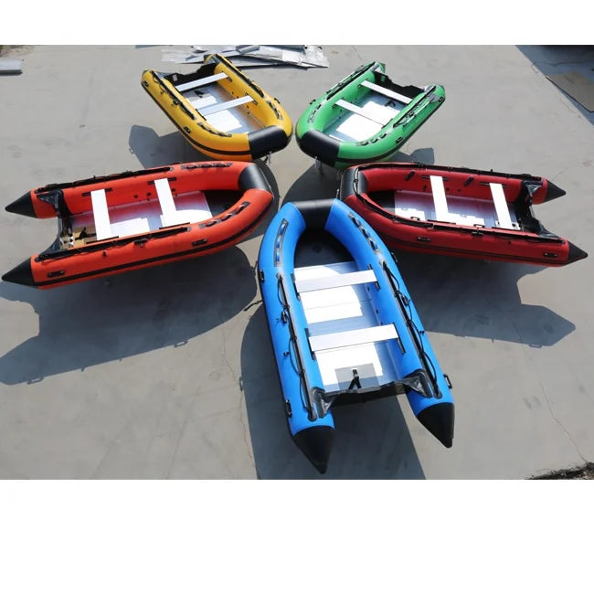 4.0m mini CE inflatable pedal fishing boat with motor