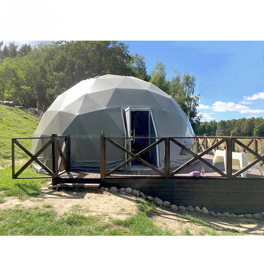 Luxury Igloo Glamping Resort Geodesic Dome Tents with bathroom equipment