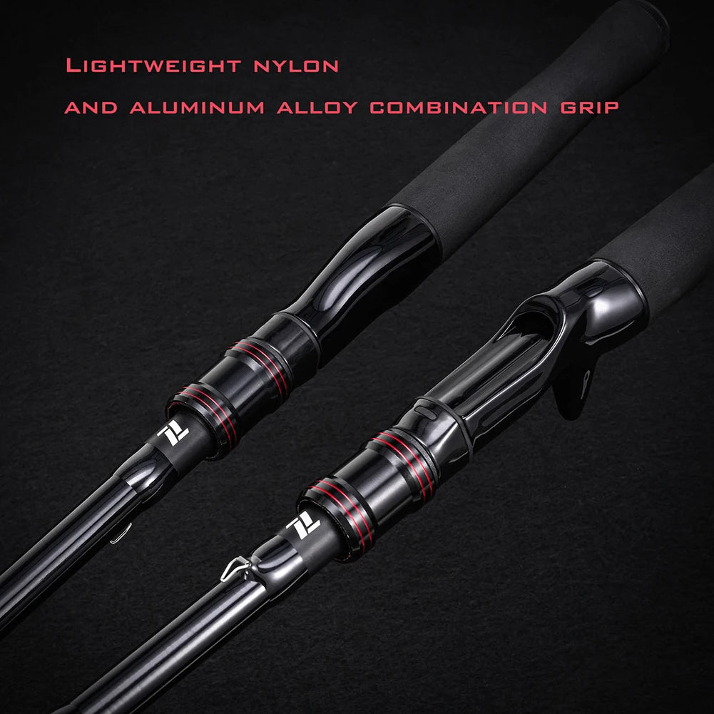 Telescopic Rod, Ergonomic Graphite High-Strength Fishing Line Reel Seat 5-7 Sections Spinning Rod/ Casting Rod 4.9-5.9-6.9ft