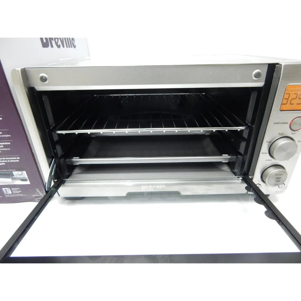 the Compact Smart Oven Countertop Toaster Oven, Brushed Stainless Steel