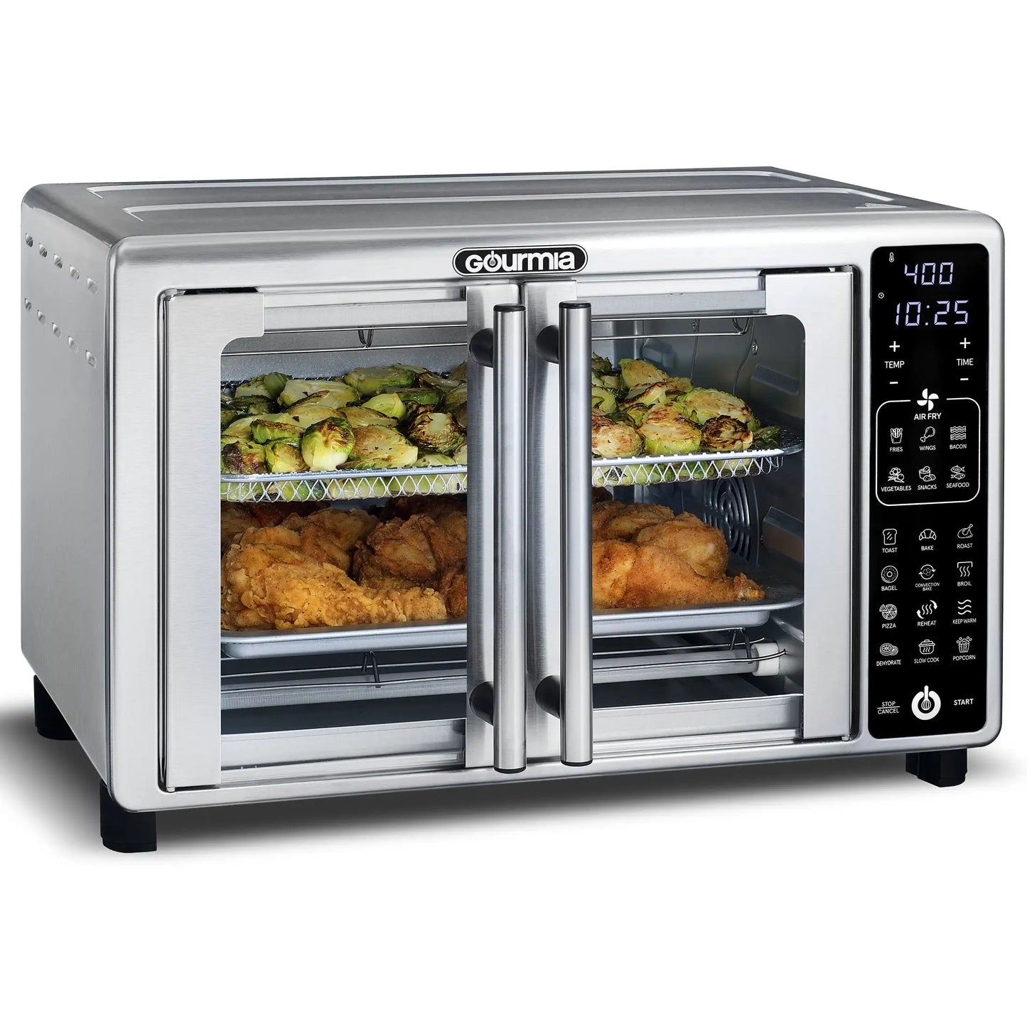 6-Slice Digital Toaster Oven Air Fryer with 19 One-Touch Presets, Stainless Steel Electric Oven Pizza Oven .USA.NEW