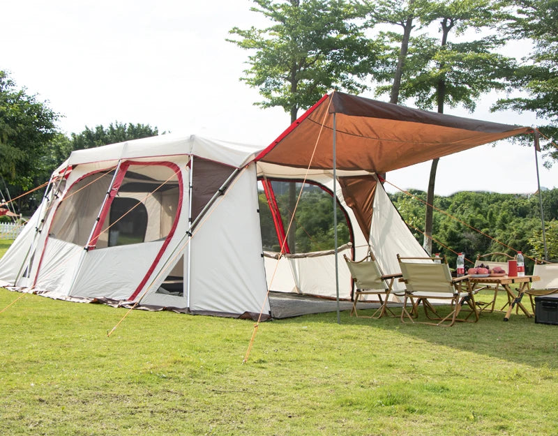 Wholesale Outdoor Camp Equipment For Party Event Large Luxury Camp Family Tunnel Tent Camping Tent