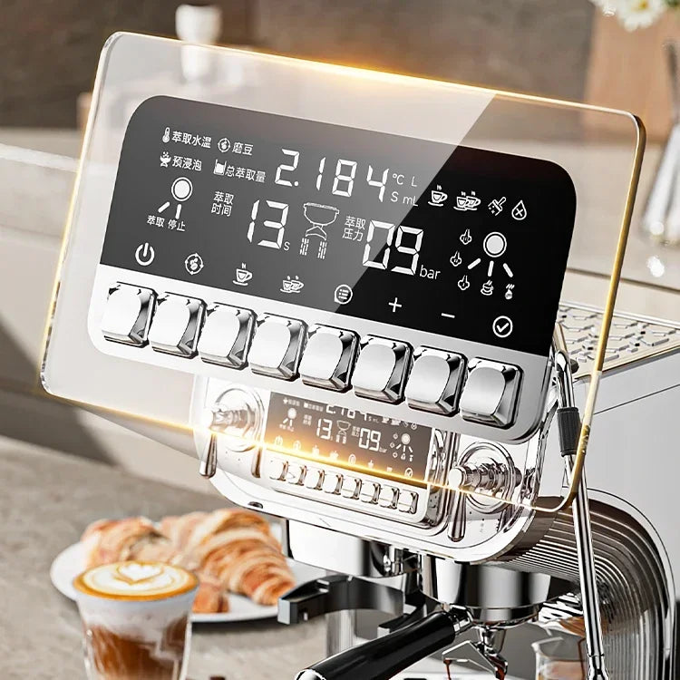 Hotel electric 15 bar high pressure coffee maker private label cappuccino coffee machine with grinder