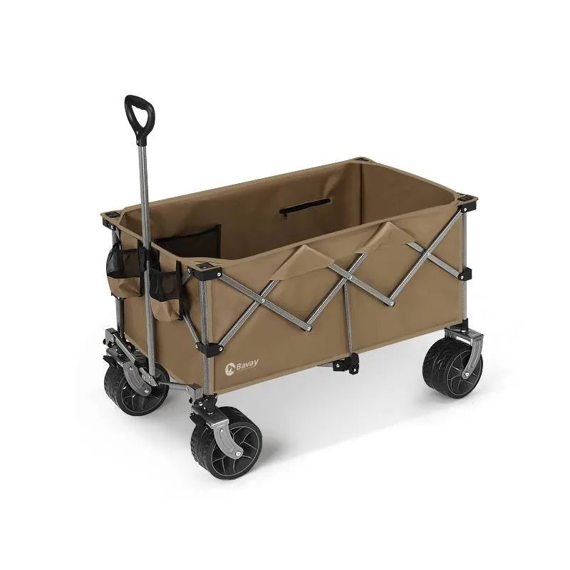 Folding Cart Portable Foldable Picnic Wheel Cart Large Campsite Storage Organization Table Board Dual Use Car Box Table Tools