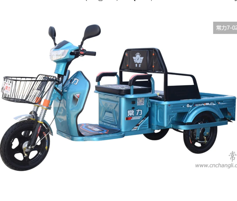 Adult battery car 3 wheels electric scooter 500w cargo electric tricycle factory direct sales