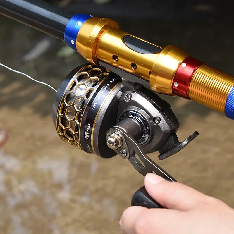 Metal Slingshot Fishing Reel Tuning Spincasting Catapult Bow for Hunting Outdoor Marine Sport Shooting Reel Accessories Tool New