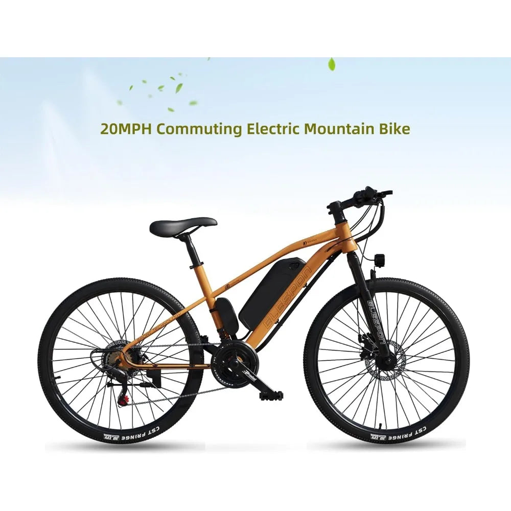 Electric Bike for Adults, 26" Tire Electric Mountain Ebike, 7-Speed Fast Electric Bicycle, 48V Removable Battery E-Bike