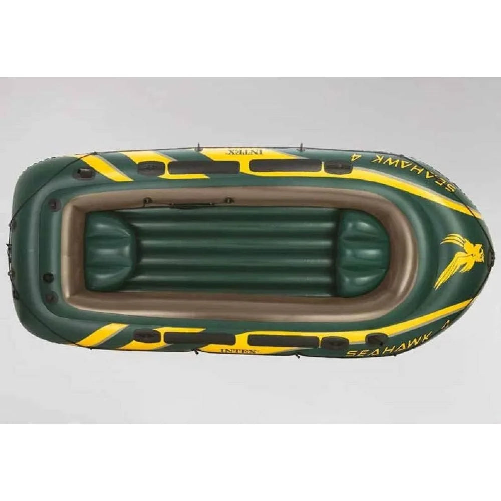 Seahawk Inflatable Boat Series: Includes Deluxe Aluminum Oars and High-Output Pump – SuperStrong PVC