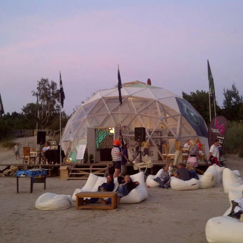 Luxury Igloo Glamping Resort Geodesic Dome Tents with bathroom equipment