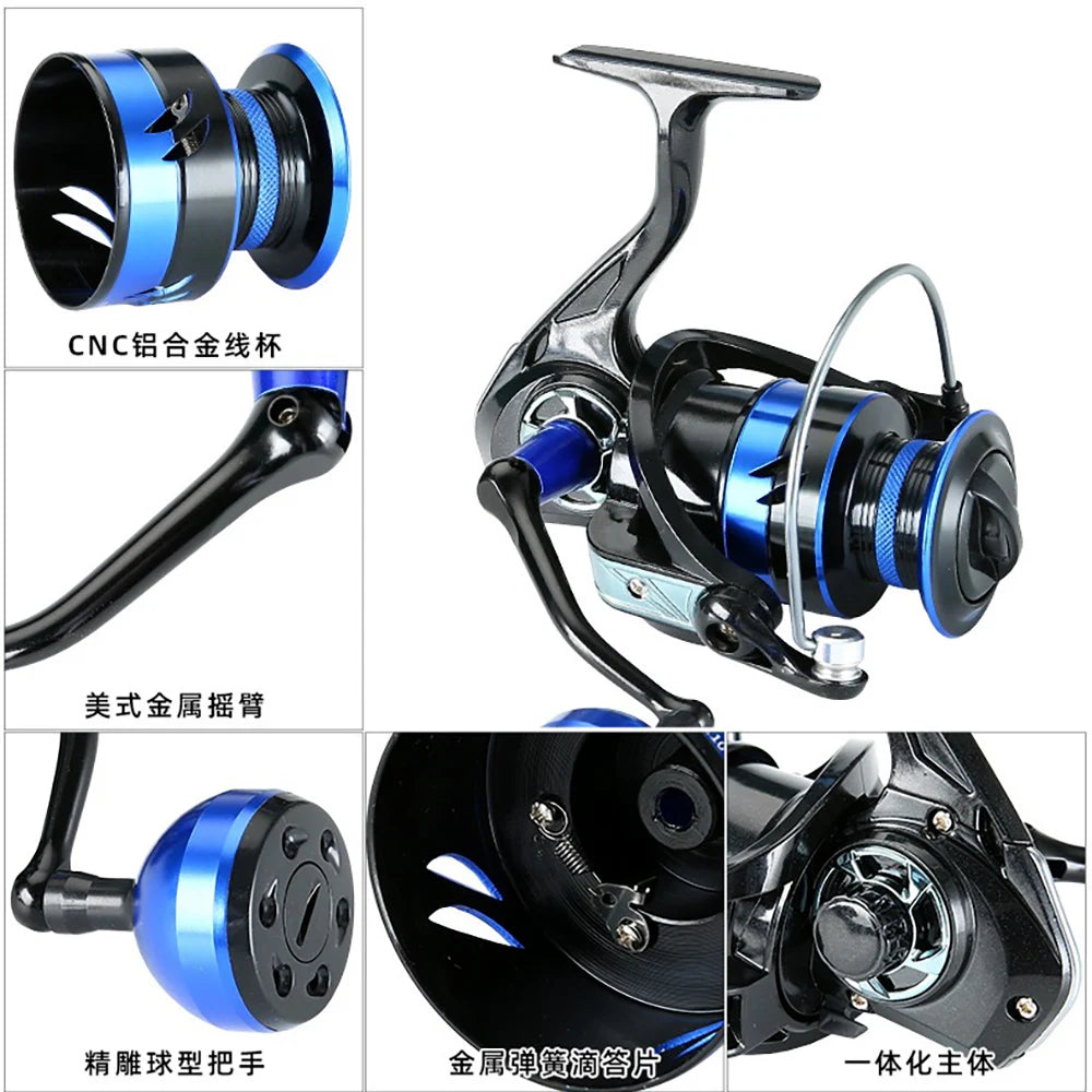 Metal Wire Cup Surf Fishing Reel Spinning Wheel Sea Pole Reels for Fishing Rod Machine All for Fishing In Summer Metal Rocker