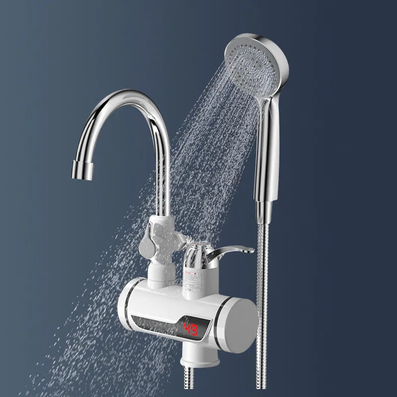 Electric Instant Tankless Electric Hot Water Heater Faucet Kitchen Instant Heating Tap Water Heater with LED EU Plug