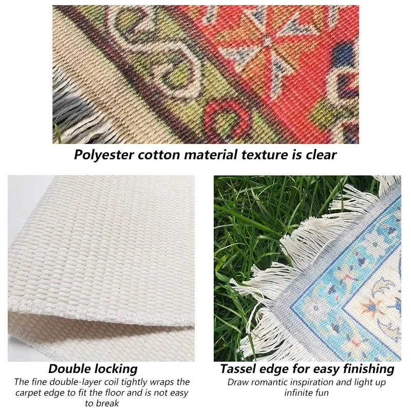 Bohemian Carpet Picnic Mat Outdoor Mat Camping Supplies Picnic Cloth Equipment Moisture-proof Mat Ins Ethnic Style