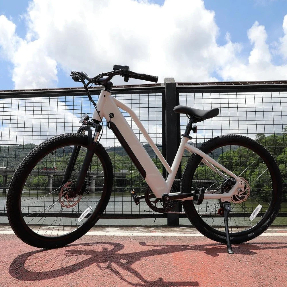 Electric Bike, 23MPH,26" Tire, Peak 500W Motor, Range 40 Miles, 7-Speed with 360Wh Removable Battery, LCD Display, Electric Bike