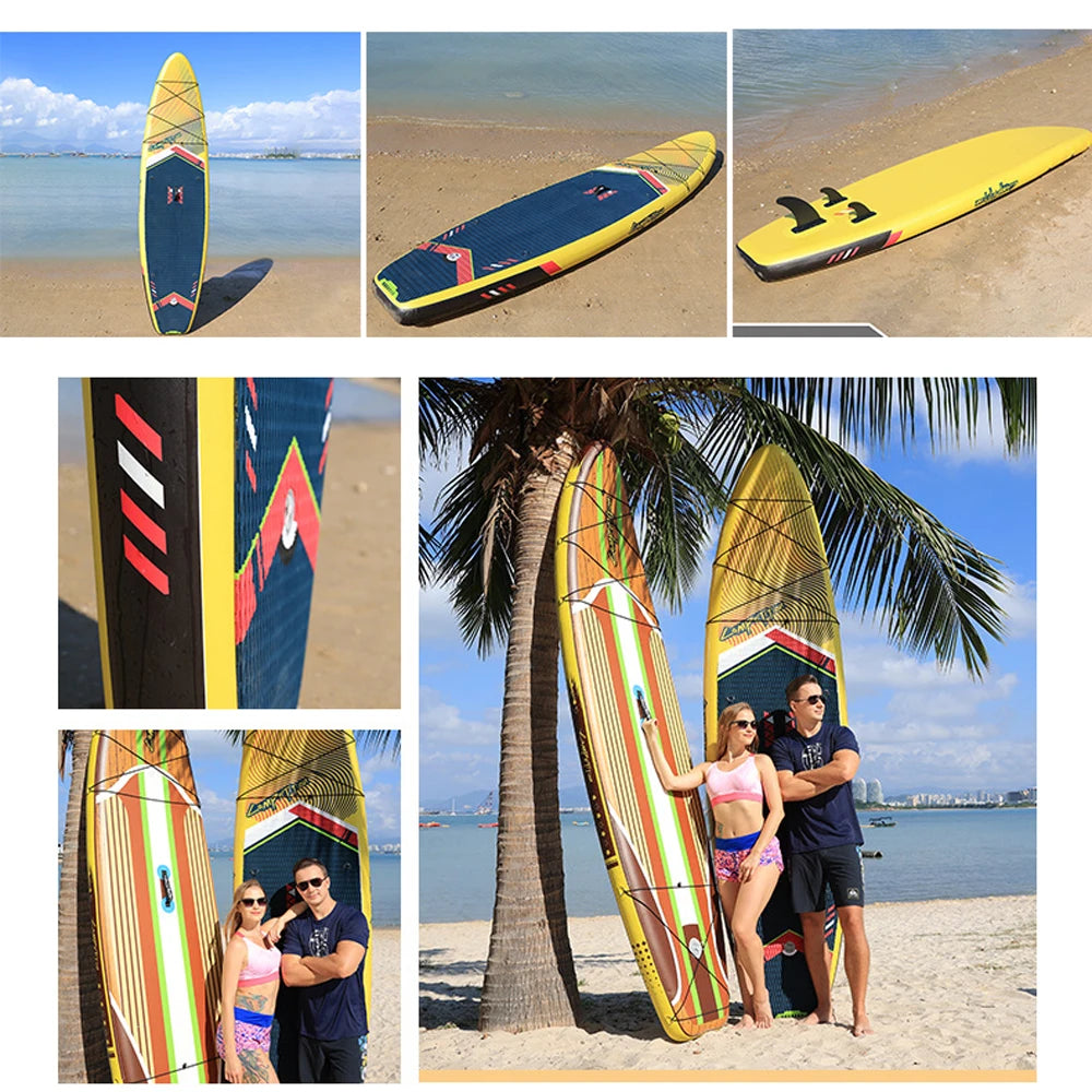 Inflatable Stand-Up Surfboard Sap SUP Board Seaside Beach Water-skiing Surfboard Pulp Board Water Sport PVC Surfing Paddle Board