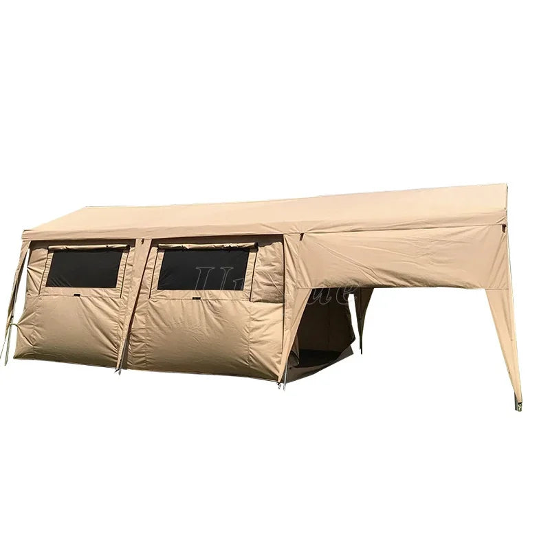 Double Layers Winter Luxury Mongolian Family Tent, Glamping Camping Safari Tent, Outdoor