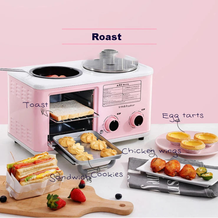 Hot Sale  Multi-Function family size 3 In 1 Toaster Oven Coffee Maker Mini Breakfast Machine