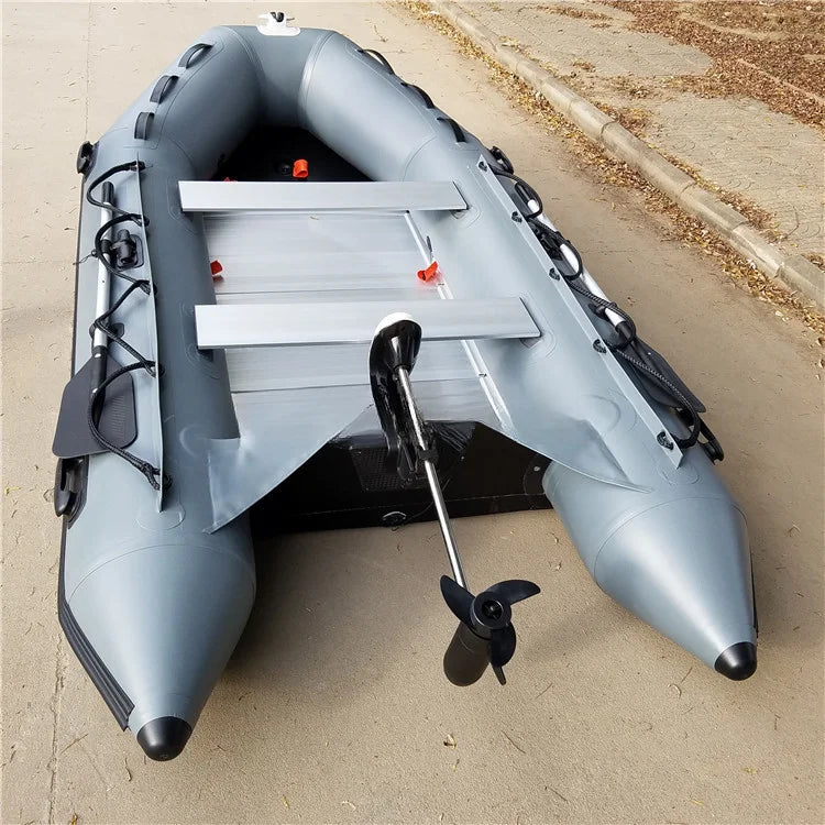 China PVC 11ft Aluminium Hard Bottom Rigid Inflatable Boat For Fishing