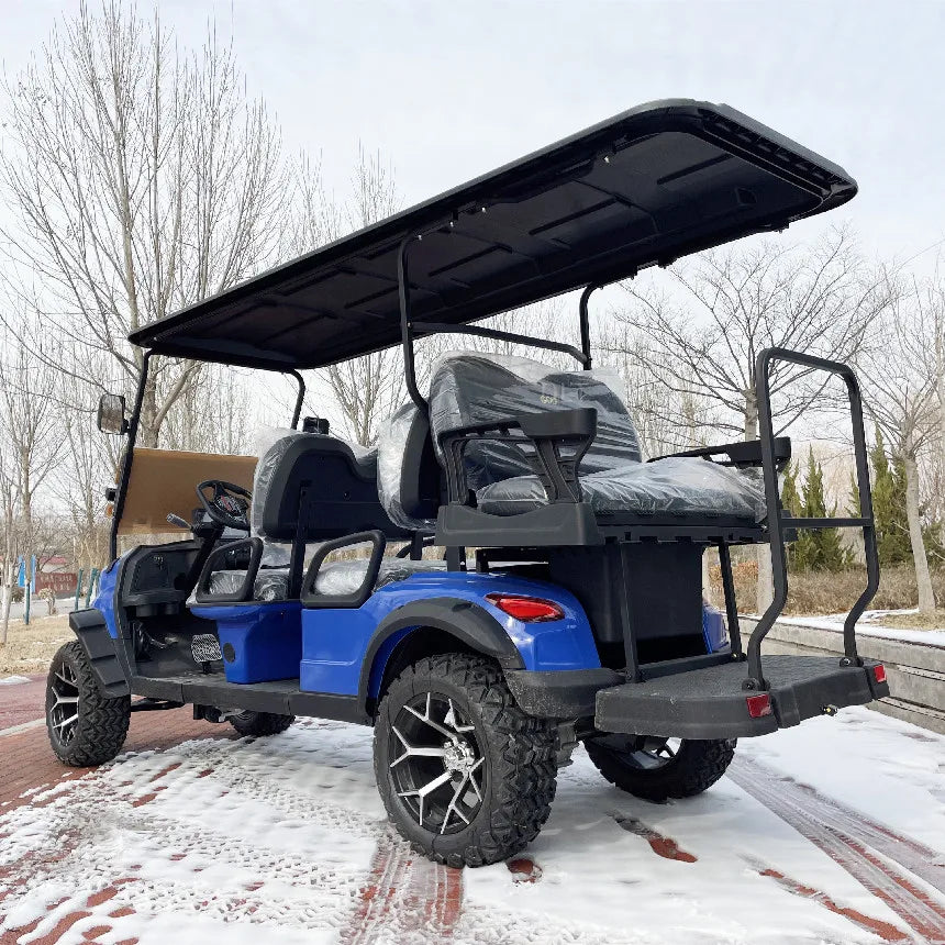 4-Seat, 3-Row, 6-Seat Off-road Electric Golf Cart, Sightseeing Four-Wheeler, Electric ATV, Tourist Attraction Hotel Sales Office